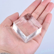 Clear Glass Square Crystal Display Stand Holder For Ball Sphere Globe Stones NEW   222990703037